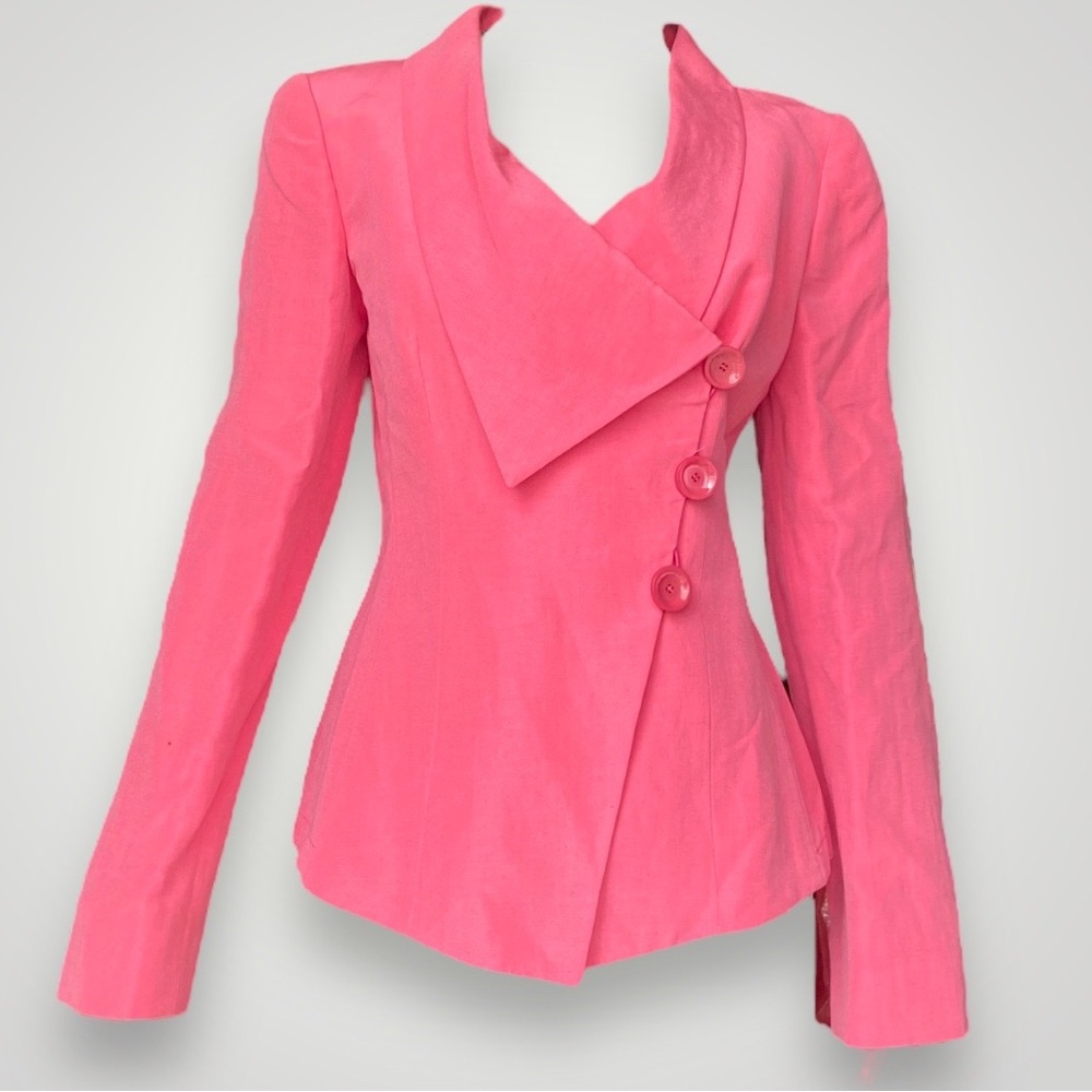 Armani Collezioni Pink Silk Blend Blazer Jacket 🎀